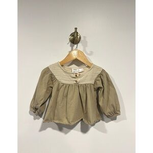 Zara Kids Beige Button Long Sleeve Blouse